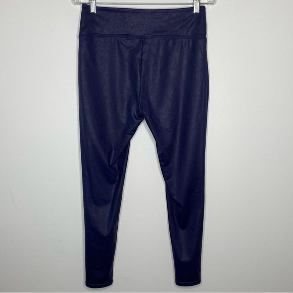 All Worthy by Hunter McGrady Navy Blue The Ultimate Faux Leather Leggings - Picture 4 of 9